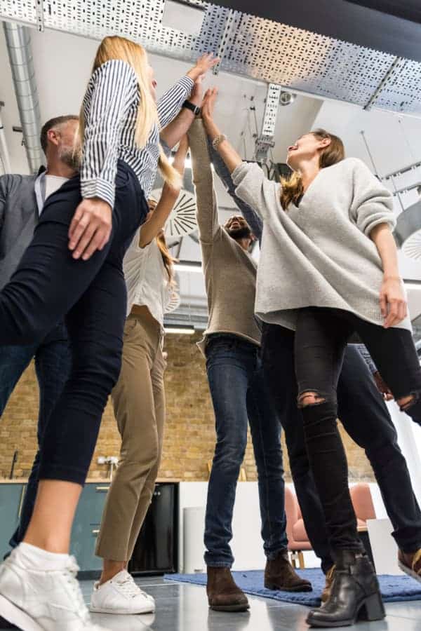 - Strategic Management People high fiving